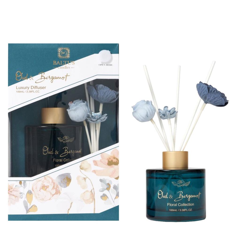 Baltus Oud & Bergamot Faux Flowers Reed Diffuser - 100ml £10.79